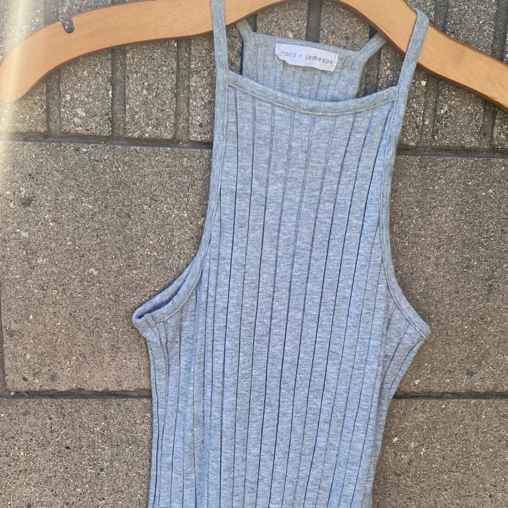 Grey Ribbed Tank - Picture 7 of 7